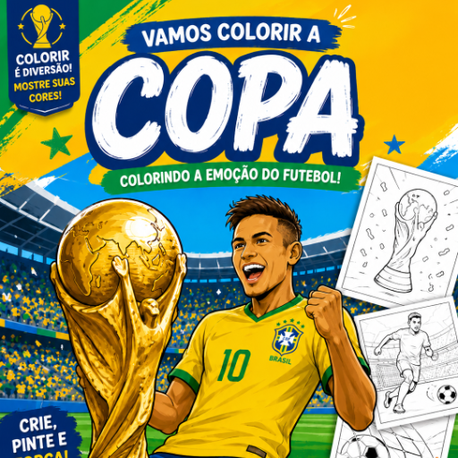 Caderno de Colorir Copa do Mundo 2026