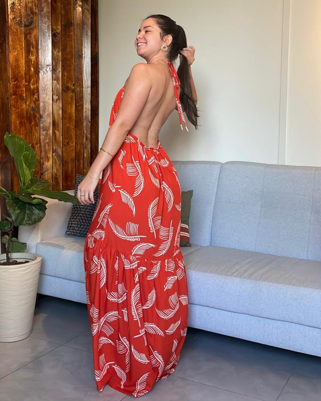 Molde Vestido Frente Única com Babado