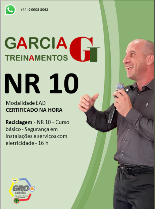  Reciclagem - NR 10 - Curso básico - Segurança em instalações e serviços com eletricidade - 16 h