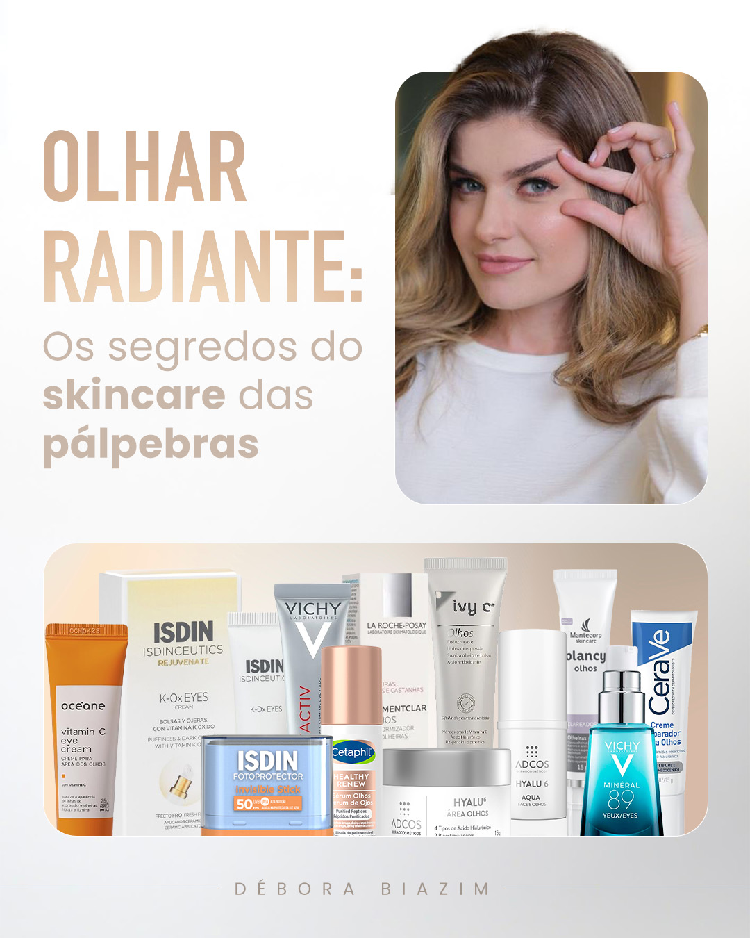 Olhar radiante: Os segredos do skincare das pálpebras