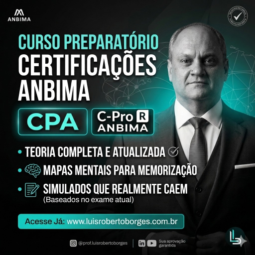 Master em Certificações ANBIMA CPA e C-Pro R com Método ANBIMEX.