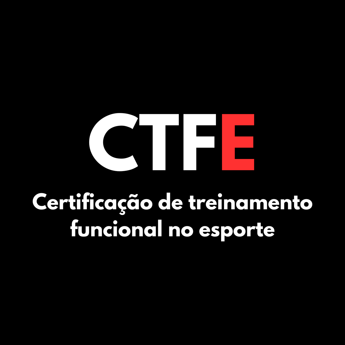 CTFE - Certificação de treinamento funcional no esporte
