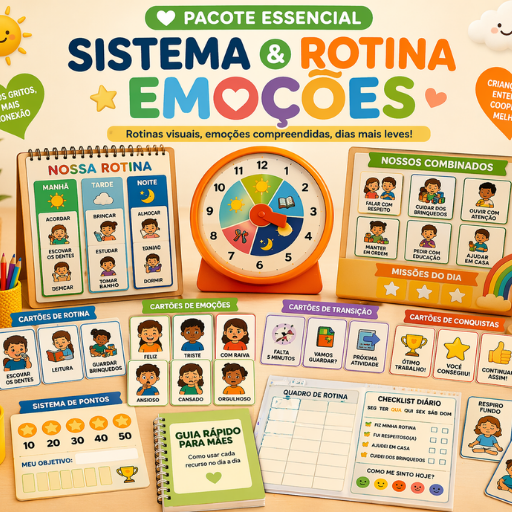 Pacote Rotina & Emoções Infantil