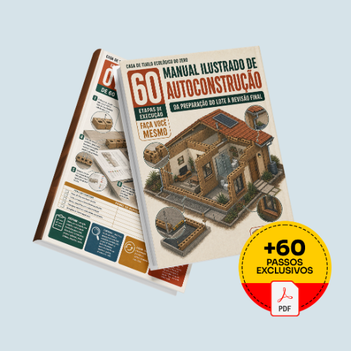 Casa de Tijolo Ecológico do Zero — 60 Etapas Técnicas Ilustradas - Básico