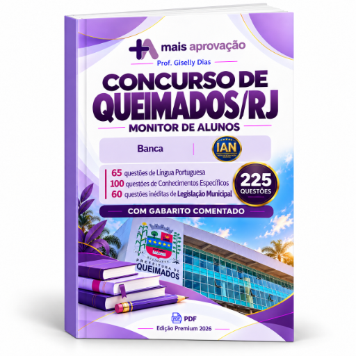 Apostila Concurso de Queimados/RJ — Monitor de Alunos | 225 Questões Comentadas