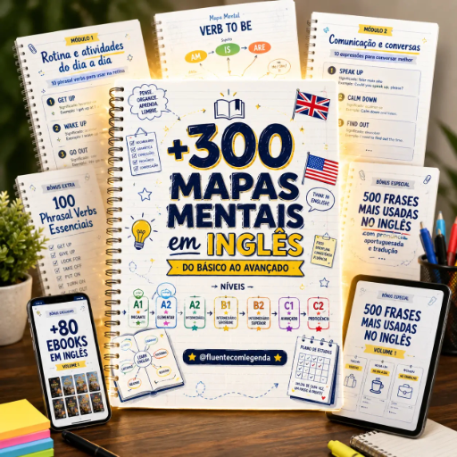+300 Mapas Mentais Imprimíveis de Inglês