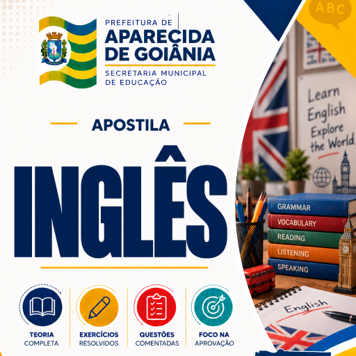 Apostila Completa SME Aparecida de Goiânia 2026 para Profissional da Educação I — Inglês