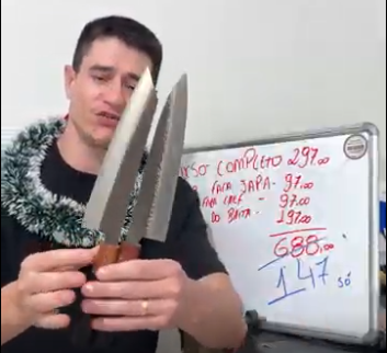 NATAL DO BAITA Compre 1 e Leve 3 cursos completos de afiação + SORTEIO DE 2 FACAS OU R$350 NO PIX. 