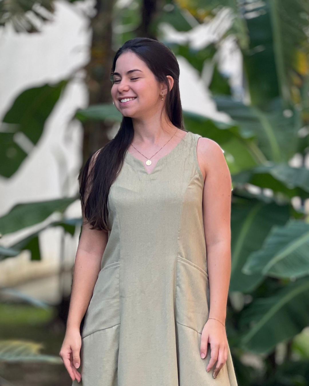 Molde Vestido Longo com Bolsos