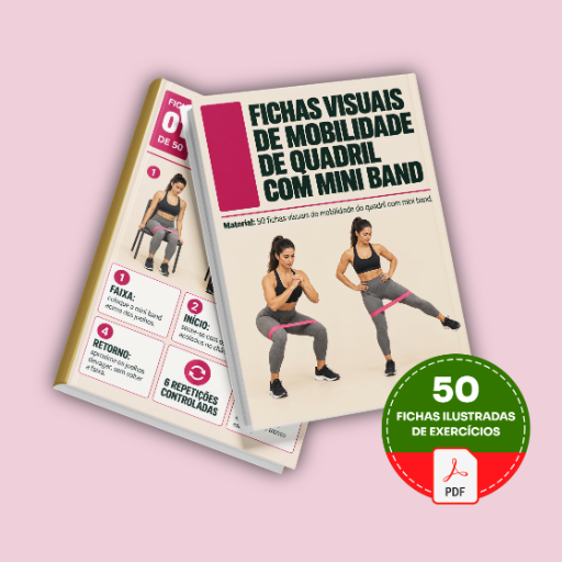 Fichas Visuais de Mobilidade de Quadril com Mini Band - Básico