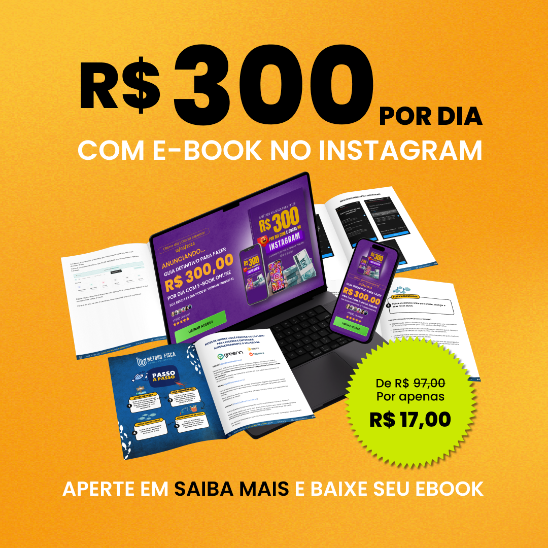 R$300 por dia com e-books no instagram