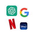 4 Templates por 1 | Netflix, Google, ChatGPT e Disney