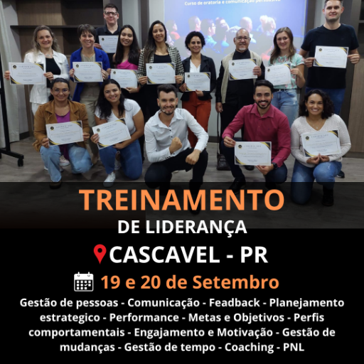 Formação Essencia da Liderança | Turma Cascavel 19 e 20 de Setembro de 2026
