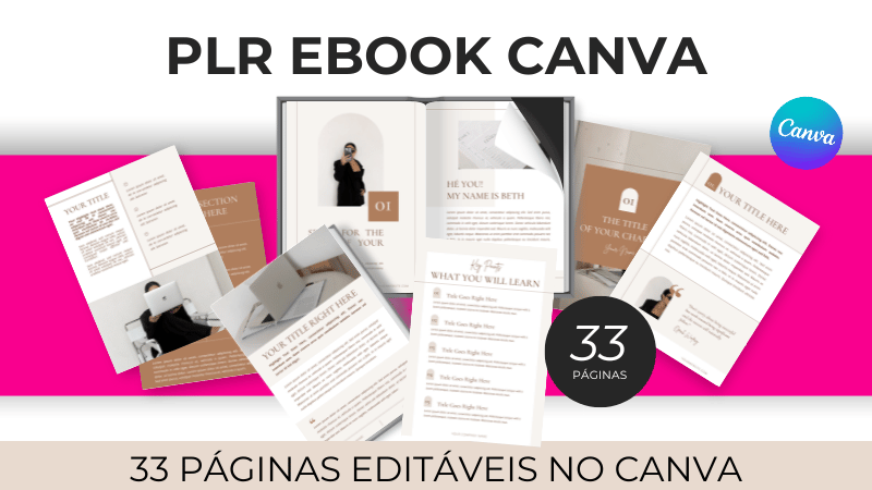 ⭐ PLR - TEMPLATE EBOOK DE 33 PÁGINAS EDITÁVEL NO CANVA ⭐PLR EM ARQUIVOS ...