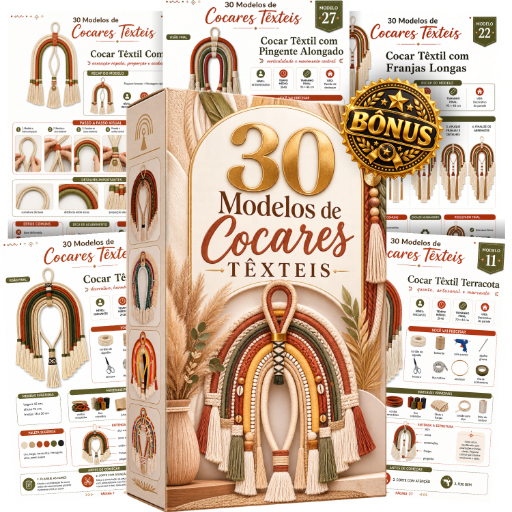 +30 Modelos de Cocares Têxteis