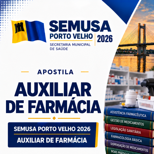 Apostila SEMUSA Porto Velho 2026 — Auxiliar de Farmácia