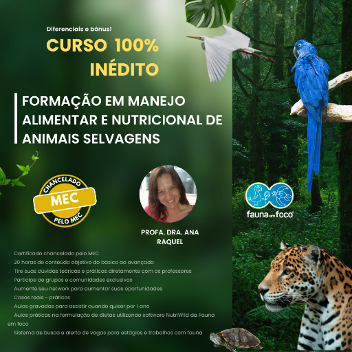 Formação em Manejo Alimentar e Nutricional de Animais Selvagens