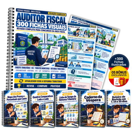 Fichas Visuais Auditor Fiscal + 5 Bônus