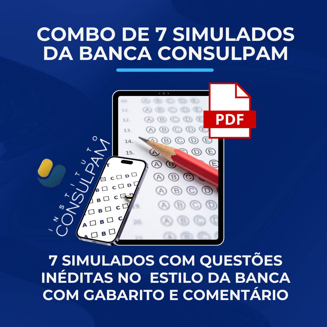 Combo de 7 Simulados - Consulpam - 100 Questões - Desconto