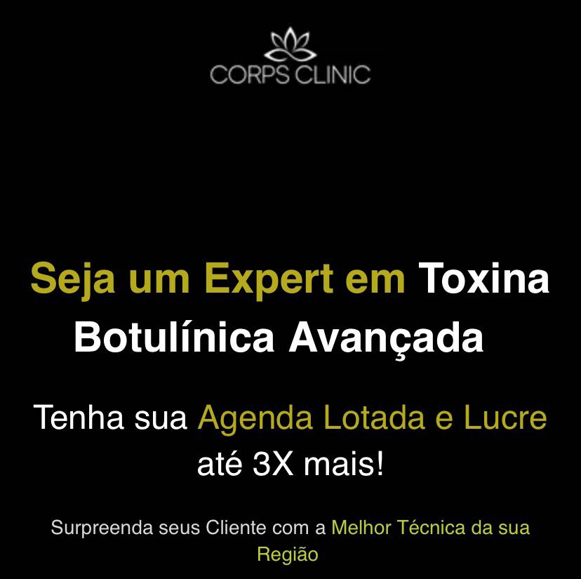Seja um Expert em Toxina Botulinica 