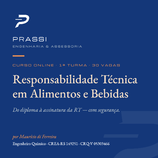Área Membros - Curso de Responsabilidade Técnica em Alimentos e Bebidas