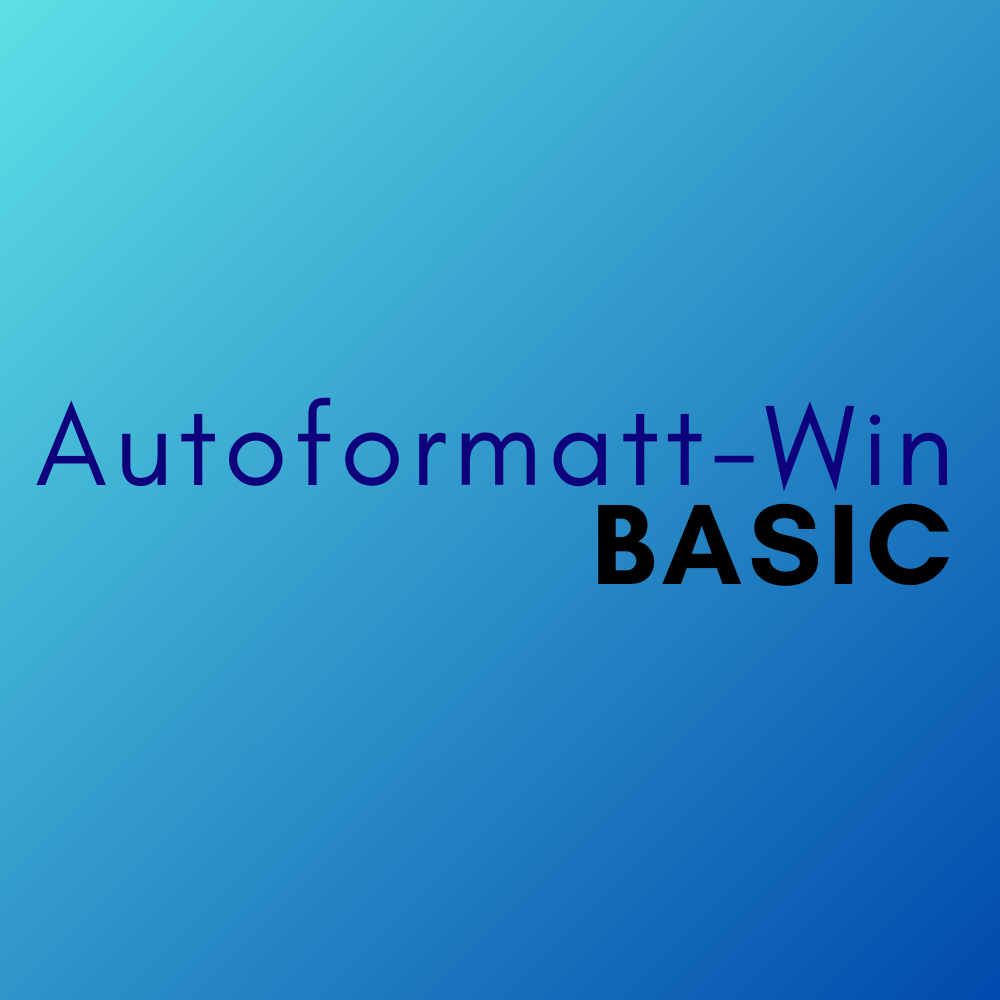 Autoformatt-win BASIC (Win10)