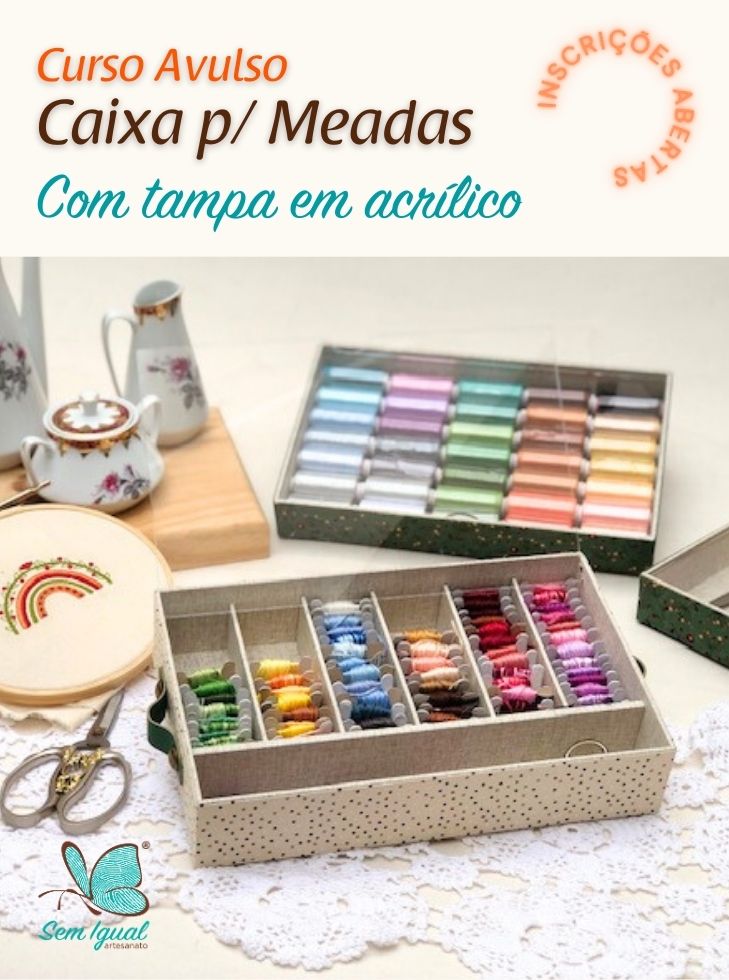 Caixa para Meadas com Tampa em Acrílico