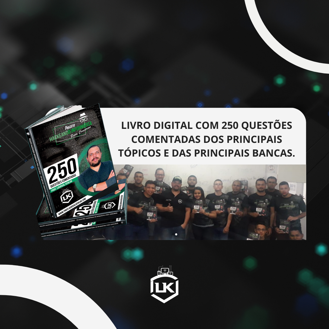 Promoção Ebook 250 questões comentadas de Informática