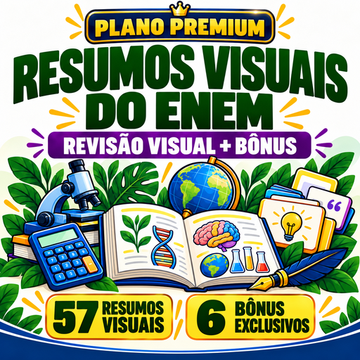 Revisão Visual ENEM — 57 Resumos e Questões Comentadas - Plano premium🏆