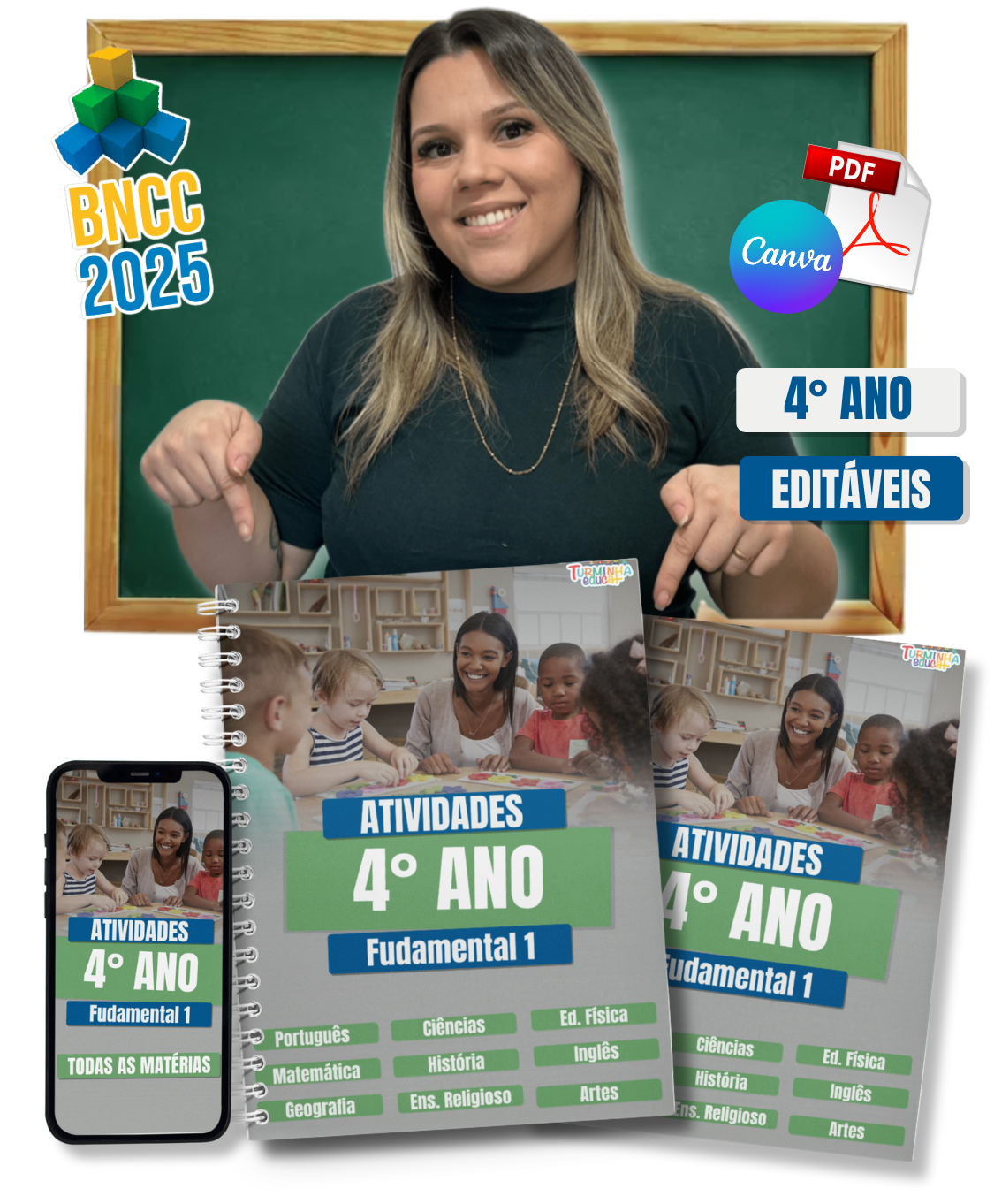 Kit Atividades 4º Ano - Com Gabarito e Códigos BNCC