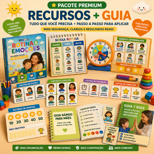 Kit Completo Rotina & Emoções + Aplicação Guiada (7 dias sem choro)