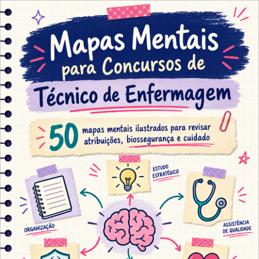 Mapas Mentais para Concursos de Tec. Enfermagem (Plano Completo)