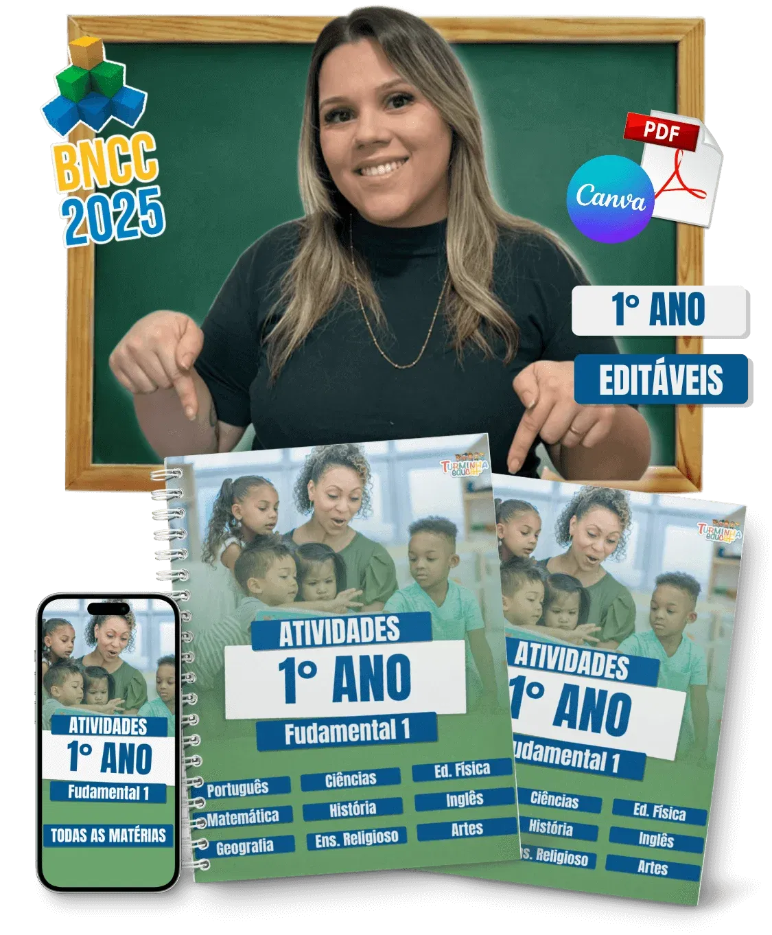 Kit Atividades 1º Ano - Com Gabarito e Códigos BNCC