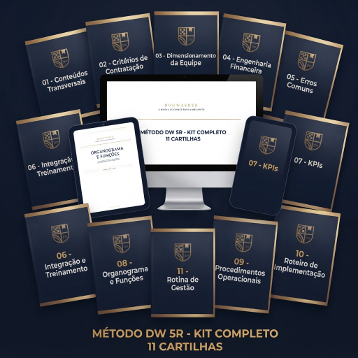 Método DW 5R — Kit 11 Cartilhas Estratégicas para Banho e Tosa