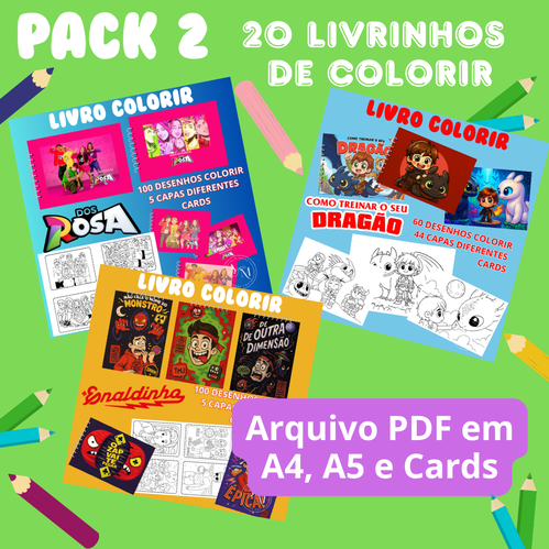 Pack Livrinhos de Colorir - Área de membros