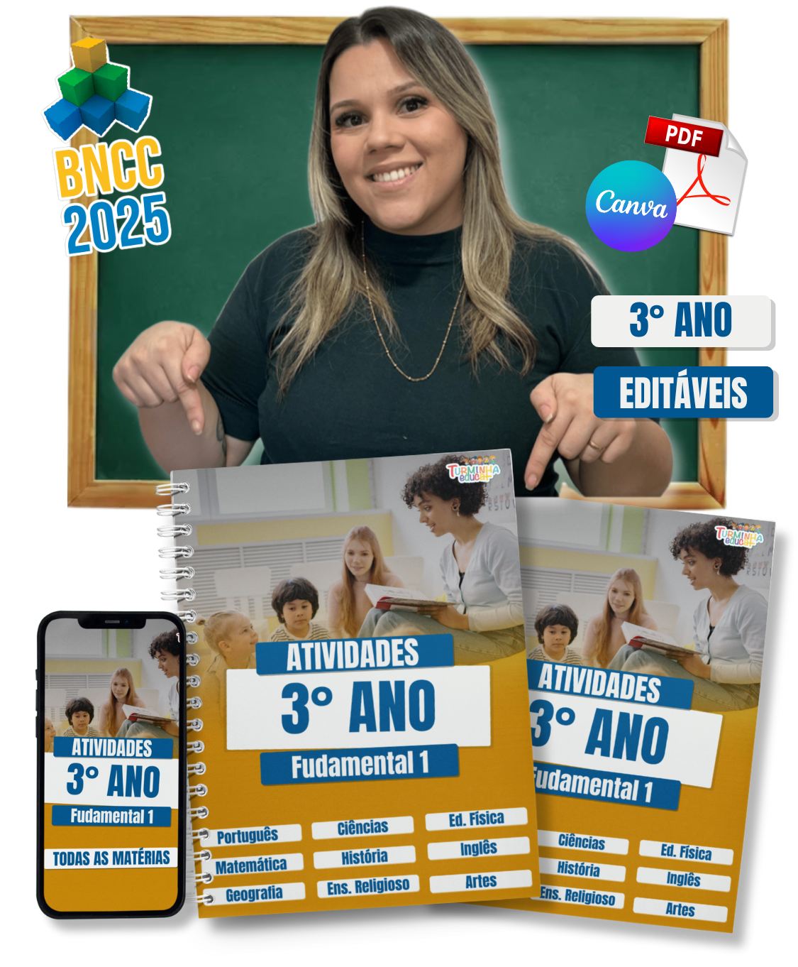 Kit Atividades 3º Ano - Com Gabarito e Códigos BNCC